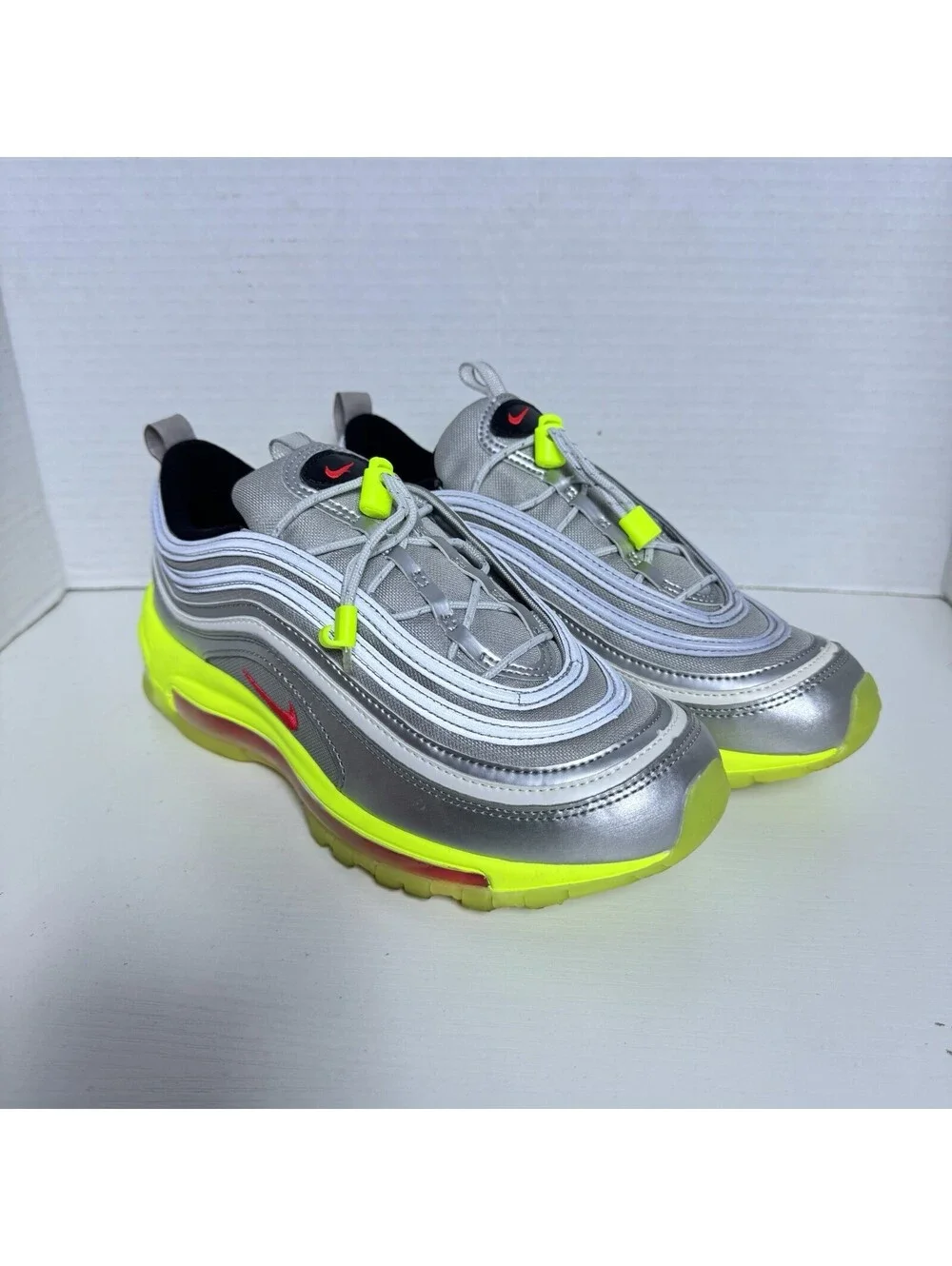 Nike Air Max 97 RFT GS Metallic Silver Size 5y women's size 6.5 With Box